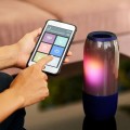 Bezprzewodowy inteligentny głośnik LED V-TAC z technologią Bluetooth 2x3W USB Micro SD Niebieski VT-7456 - 2162741