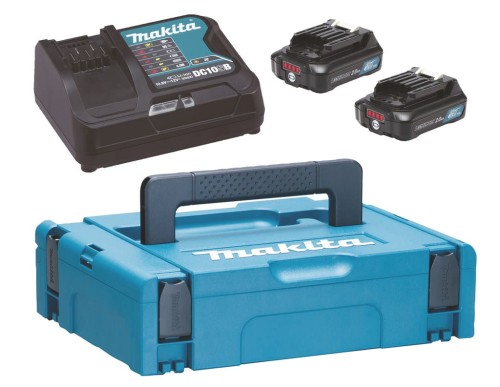 MAKITA ZESTAW ZASILAJĄCY 12V 2x2,0Ah (BL1021Bx2+DC10SB) MAKPAC - 1907996