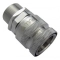Koolance QD3 Quick Release z przegrodą prostą żeńską na szybie G1/4 Inch - bez wycieków, srebrny - 2311241