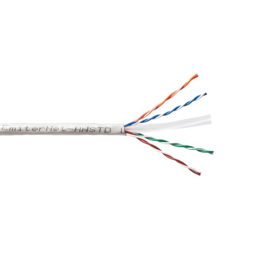 Kabel Emiter Net UTP (U/UTP) kat.6 450MHz, drut, standard, PVC, szary - 1889289
