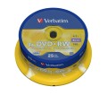 DVD+RW Verbatim 4x 4.7GB (Cake 25) MATT SILVER - 2316842