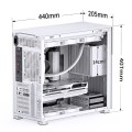 Obudowa Jonsbo D41 Screen ATX, Szkło Hartowane - biała - 2317590