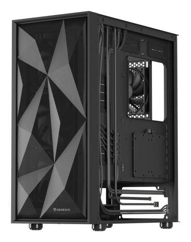 Obudowa Genesis Diaxid 605F Midi Towar (z oknem, USB-C) Czarna - 2034613