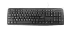 Klawiatura GEMBIRD KB-U-103 (USB 2.0; (US); kolor czarny) (WYPRZEDAŻ)