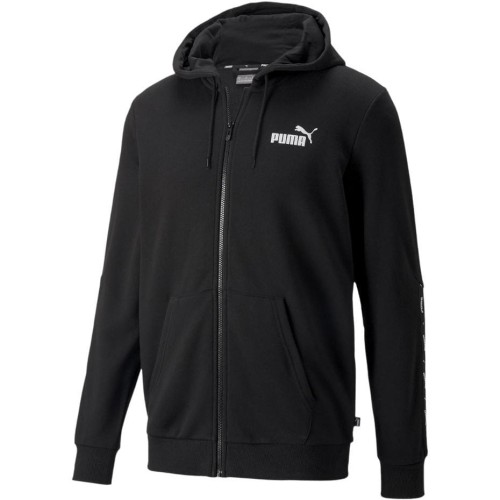 Bluza męska Puma ESS+ Tape Full-Zip Hoodie TR czarna 848768 01 - 1953132