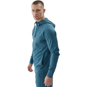 Bluza męska 4F M404 morska zieleń melanż 4FWAW24TFSWM404 46M  L
