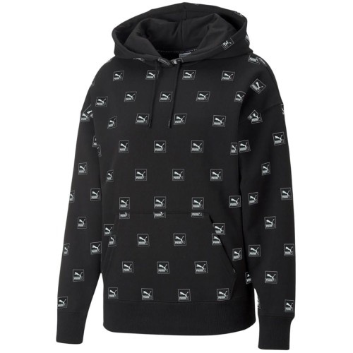 Bluza damska Puma Brand Love AOP Hoodie FL czarna 535706 01 - 1953707