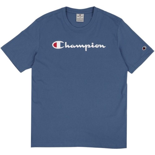 Koszulka męska Champion SS Tee niebieska 220256 BS099 M - 2320888