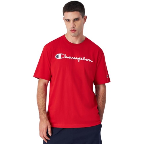 Koszulka męska Champion SS Tee czerwona 220256 RS054 L - 2320972