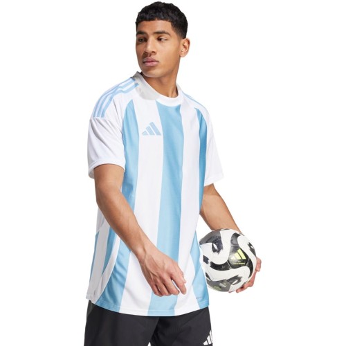 Koszulka męska adidas Striped 24 Jersey biało-błękitna IW4555 S - 2321007