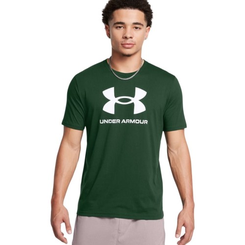 Koszulka męska Under Armour Sportstyle Logo zielona 1382911 301 XL - 2321163
