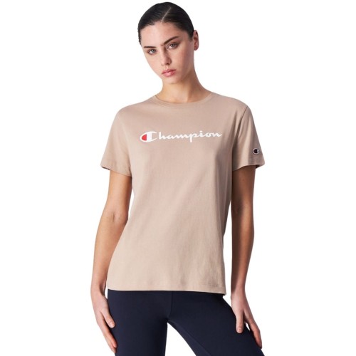 Koszulka damska Champion SS Tee beżowa 117534 MS079 XL - 2321202