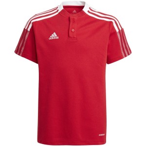 Koszulka dla dzieci adidas Tiro 21 Polo czerwona GM7346 128cm