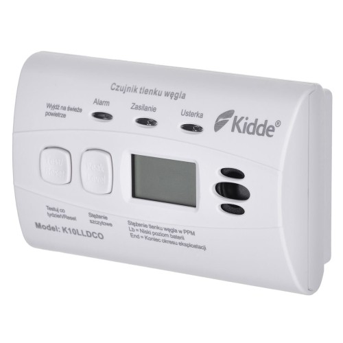 Czujnik tlenku węgla i czadu LCD K10LLDCO Kidde - 1492579