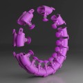 Hula hop plus size HMS HHW12 z wypustkami i obciążnikiem fioletowy - 1534860