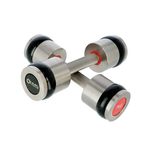 Hantle chromowane 2x7kg silikonowe elementy HMS HH07 - 2171814