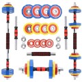 Kolorowe sztangielki z funkcją sztangi w walizce HMS SKC20 2 x 10 kg - 2254037