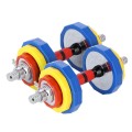 Kolorowe sztangielki z funkcją sztangi w walizce HMS SKC20 2 x 10 kg - 2254042