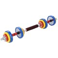 Kolorowe sztangielki z funkcją sztangi w walizce HMS SKC20 2 x 10 kg - 2254046