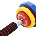 Kolorowe sztangielki z funkcją sztangi w walizce HMS SKC20 2 x 10 kg - 2254047