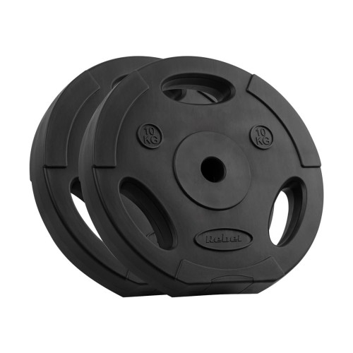 Zestaw obciążeń bitumicznych 2x10kg, otwór 31mm, talerz z uchwytami, REBEL ACTIVE - 2253999