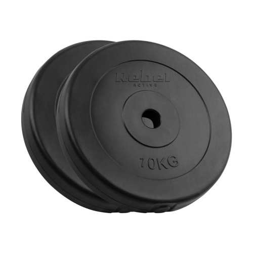 Zestaw obciążeń bitumicznych 2x10kg, otwór 31mm, talerz klasyczny, REBEL ACTIVE - 2254050