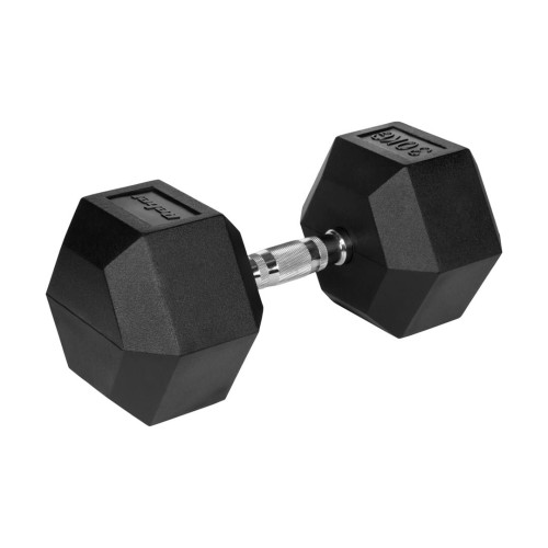 Hantel żeliwny gumowany HEX 30 kg REBEL ACTIVE - 2254062