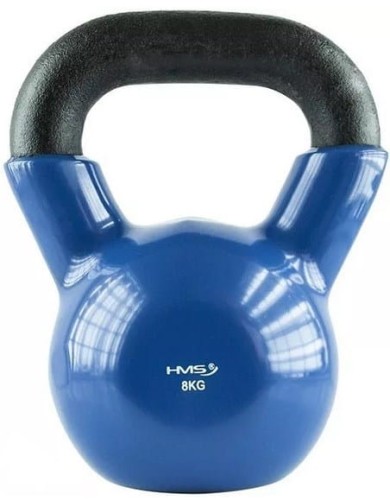 KNV08 BLUE KETTLEBELL ŻELIWNY POKRYTY WINYLEM HMS - 2171844