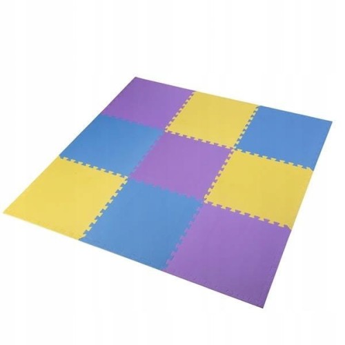 Mata puzzle Multipack One Fitness MP10 żółto-niebiesko-fioletowe 9 elementów 10 mm - 1542317