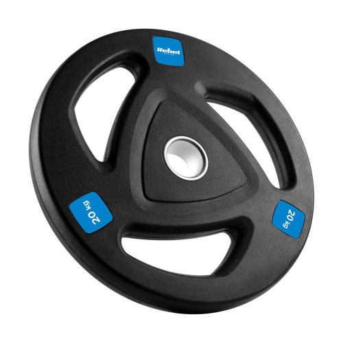 Obciążenie żeliwne gumowane 20kg, otwór olimpijski 51mm,  REBEL ACTIVE - 2008170