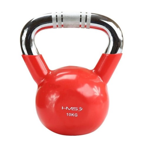 Kettlebell chromowany 10 kg czerwony HMS KTC10 - 1454989