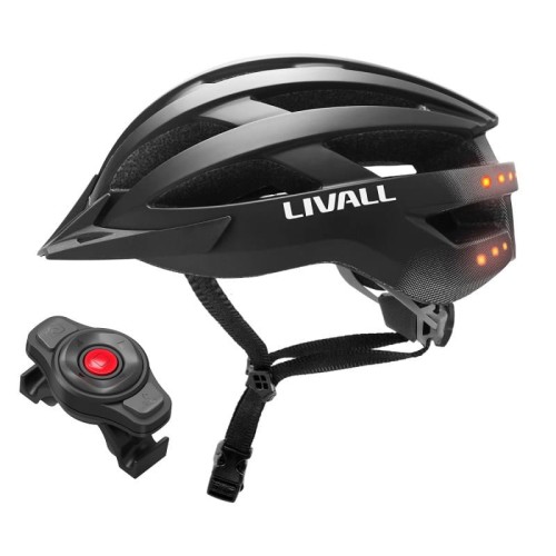 Kask rowerowy MTB Bluetooth 58-62cm LED/SOS/Intercom czarny - 2323077