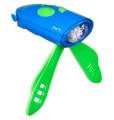 Lampka rowerowa z klaksonem HORNIT Mini GREEN - BLUE 5353GRBU - 1198864