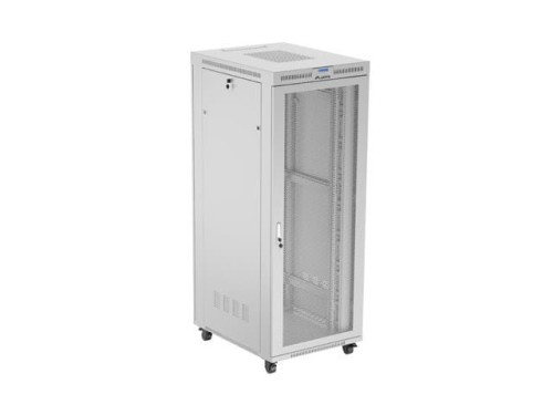 Szafa instalacyjna Rack stojąca 19" 42U 800x1000 szara drzwi perforowane LCD Lanberg (flat pack) - 2323746