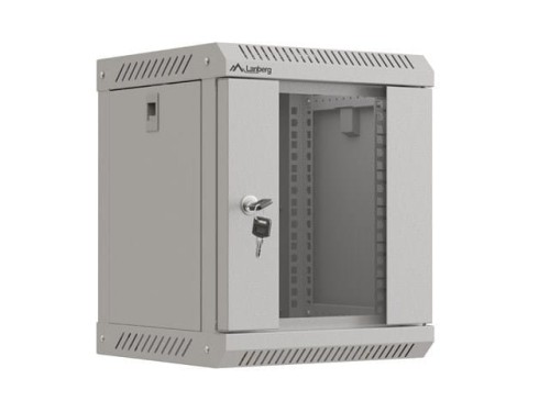 Szafa instalacyjna Rack Lanberg Wisząca 10" 6U 300x300 Drzwi przeszklone (flat pack) Szara - 2323759