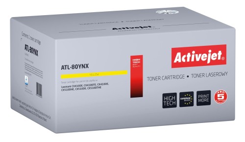 Activejet toner ATL-80YNX (zamiennik do Lexmark 80C2HYE, Supreme; 3000 stron; żółty) - 2324258