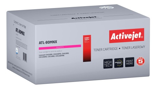 Activejet toner ATL-80MNX (zamiennik do Lexmark 80C2HME, Supreme; 3000 stron; czerwony) - 2324259