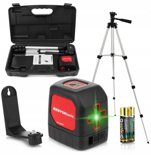 laser krzyżowy zielony 30 m, set ze statywem - 2324835