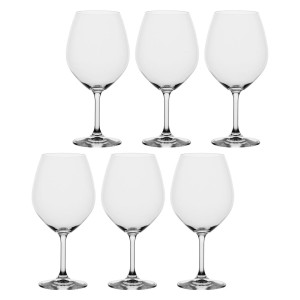 LA PORCELLANA BIANCA NOVELLO Zestaw 6 kieliszków do wina burgundy 710 ml