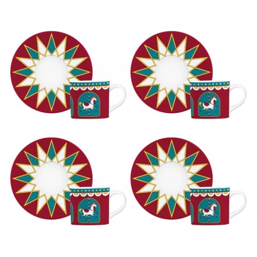 Bialetti zestaw 4 filiżanek ze spodkami Winter Wonderland - 2285923