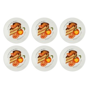 LA PORCELLANA BIANCA GOLOSERIE Zestaw 6 talerzy do ciasta 17.5 cm