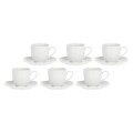 Zestaw 6 filiżanek do kawy ze spodkiem Villadeifiori - Biały, 85 ml - 2325027