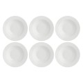 Zestaw 6 talerzy do zupy z rantem Essenziale - Biały, 23 cm - 1883332