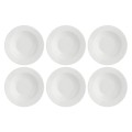 Zestaw 6 talerzy do zupy z rantem Essenziale - Biały, 23 cm - 2325029
