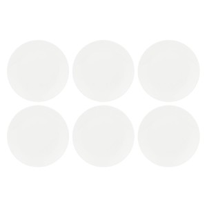 Zestaw 6 talerzy obiadowych Essenziale - Biały, 27 cm