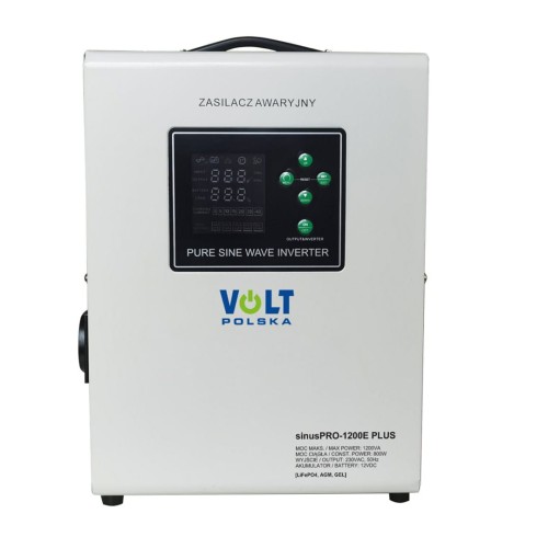 Zasilacz awaryjny SINUS PRO 1200 E PLUS 12/230V (800/1200W) [LiFePO4, MENU] - 2325501