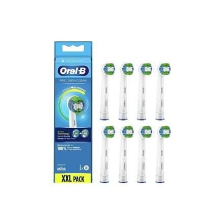 Wymienne główki szczoteczki Oral-B | Wkład CleanMaximiser Precision Clean | Głowy | Dla dorosłych | Liczba główek szczoteczki w zestawie: 8 | Biały - 2230682