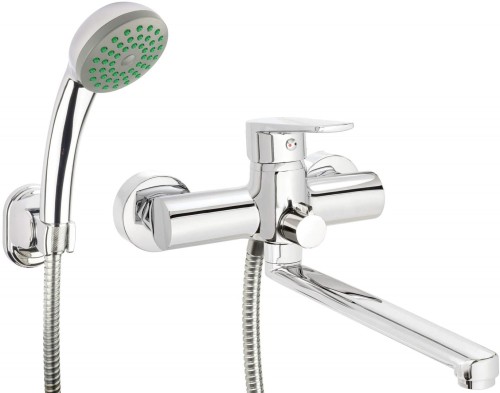 Bateria umywalkowo-wannowa ścienna z zestawem prysznicowym BUT_057M 5907650826361 - 2256675