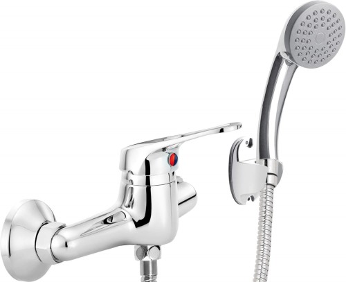 Bateria prysznicowa ścienna z zestawem prysznicowym BYU_041M 5907650801061 - 2257071