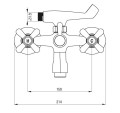 Deante Neo Symetrio bateria wannowo-prysznicowa ścienna chrom BOS011D - 2257104